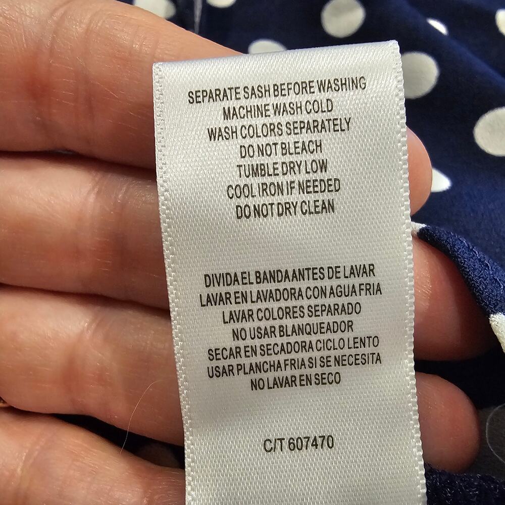 DN Designs NWT 16W Polka Dot Halter Midi Dress Plus Size Old Money Nautical - Picture 10 of 12